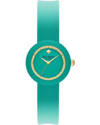 Kate Spade Mini Park Row Blue Silicone Band Watch - Green