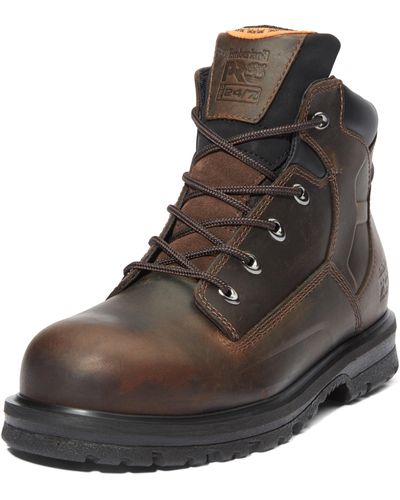 Timberland Magnus 6 Inch Steel Safety Toe Industrial Work Boot - Black