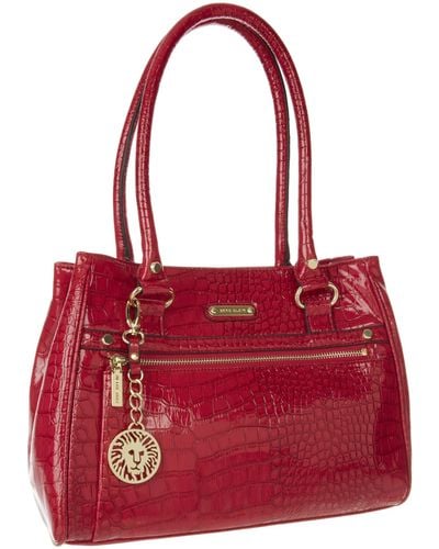 Anne Klein Color Rush Medium Satchel,strawberry,one Size - Red