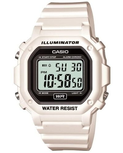 G-Shock F-108whc-7acf Classic White Resin Band Watch - Natural