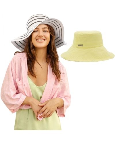 Nicole Miller Bucket Straw Sun Hat - Multicolor
