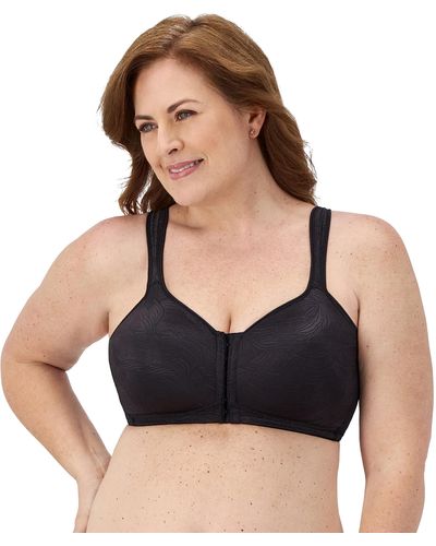 Playtex 18 Hour Extra Back Support Front Close Wireless Bra Use52e With 2-pack Option - Black