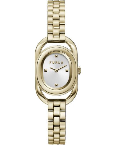 Furla Ladies Gold Tone Stainless Steel Bracelet Watch - Metallic