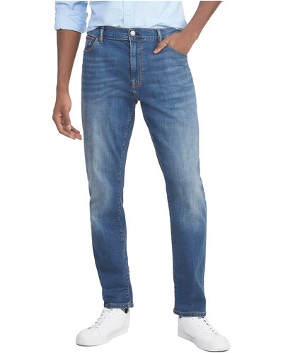 Tommy Hilfiger Straight Fit Stretch Jeans - Blue