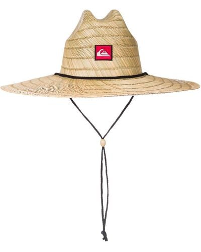 Quiksilver Mens Pierside Straw Lifeguard Beach Straw Sun Hat - Metallic
