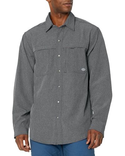 Dickies Cooling Long Sleeve Work Shirt - Gray