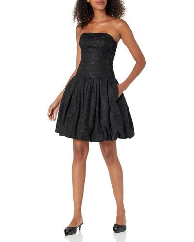 Shoshanna Amica Strapless Bubble Mini Dress - Black