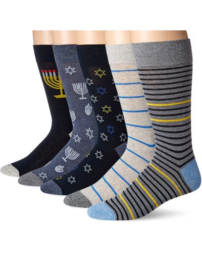 Amazon Essentials Patterned Socks - Blue