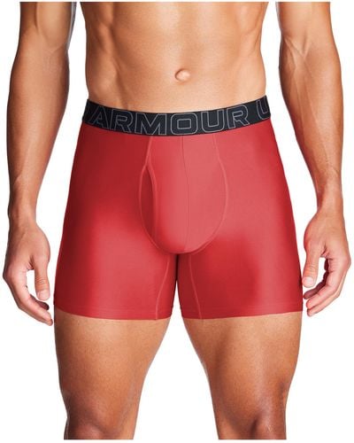 Under Armour Tech 6-inch Boxerjock 2-pack - Red