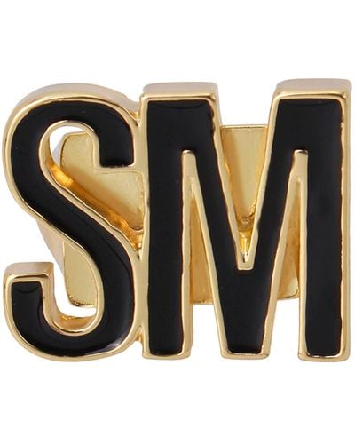 Steve Madden Sm Logo Ring - Black