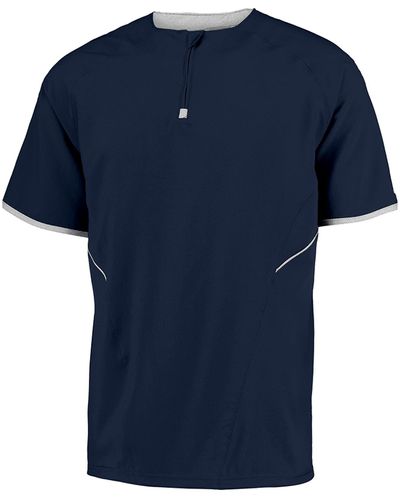 Russell Short Sleeve Pullover Cage Jacket : Stay Cool And Comfortable In This Water-resistant Athletic Shirt - Blue