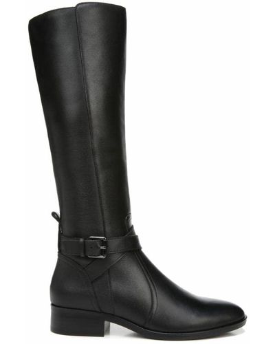 Naturalizer S Rena Knee High Riding Boot Black Leather Wide Calf 5.5 M