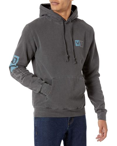 RVCA Pigment Dye Hooded Pullover - Gray