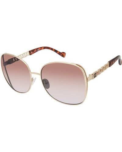 Jessica Simpson Womens J5886 Mod Metal Uv Protective S Round Sunglasses Glam Gifts For 62 Mm - Multicolor