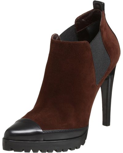 Casadei 1606 Ankle Boot,black/chocolate,7.5 M - Brown
