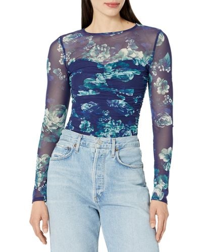 Guess Long Sleeve Brianne Bodysuit - Blue