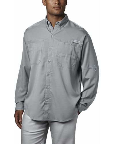 Columbia Plus Tamiami Ii Long Sleeve Shirt - Gray