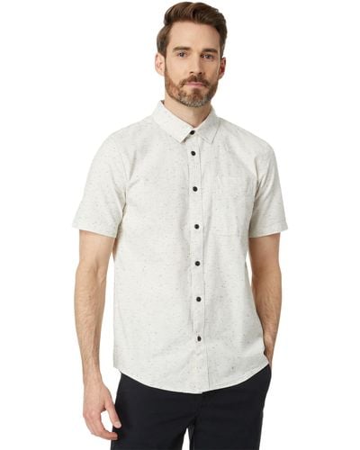 Volcom Date Knight Short Sleeve Classic Fit Button Down Shirt - White