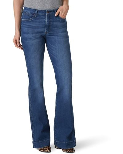 Wrangler Womens Retro Premium Five Pocket Trouser Jeans - Blue