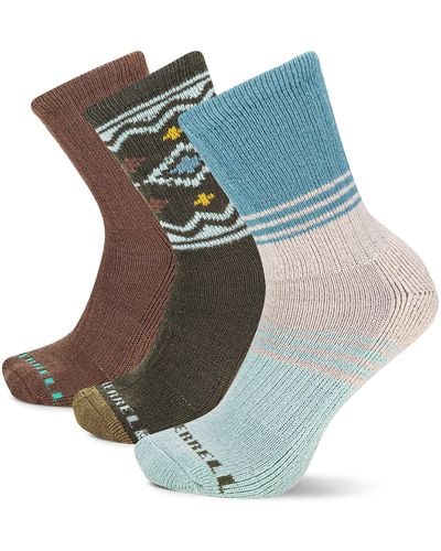 Merrell Wool Blend Thermal Crew Socks 3 Pair Pack - Blue