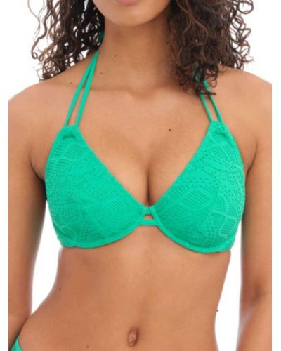 Freya Sundance Bandless Underwire Halter Bikini Top - Green
