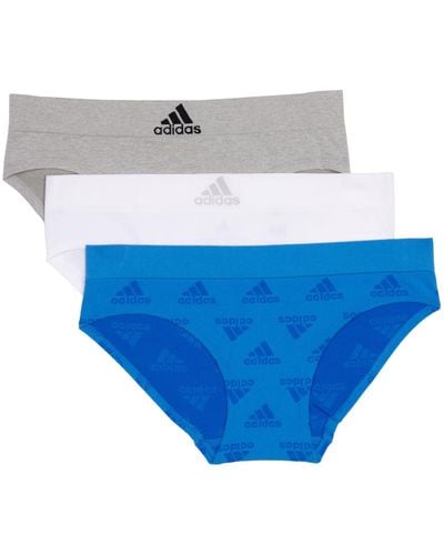 adidas Seamless Hipster Underwear 3-pack Panties - Blue