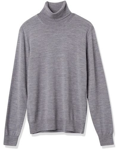 Goodthreads Merino Wool/acrylic Turtleneck Sweater - Gray