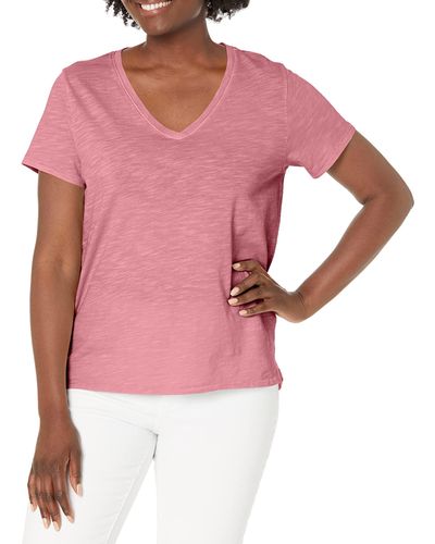 Lucky Brand Classic V-neck Tee - Pink