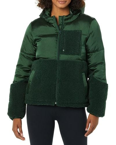 Amazon Essentials Sherpa Puffer Jacket - Green