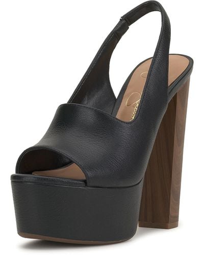 Jessica Simpson Devalyn Slingback Platform Sandal Heeled - Black