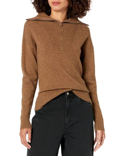 The Drop Kai Half Zip Sweater - Black