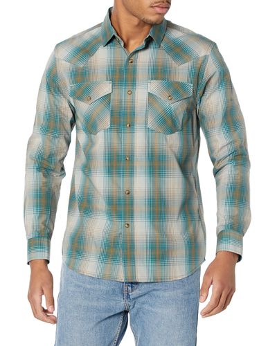 Pendleton Long Sleeve Snap Front Frontier Shirt - Blue