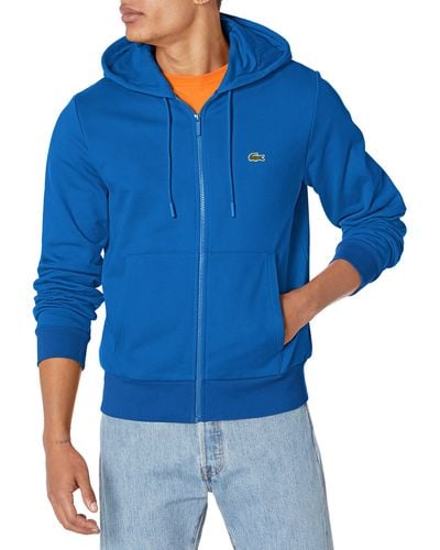 Lacoste Long Sleeve Full Zip Sweater - Blue