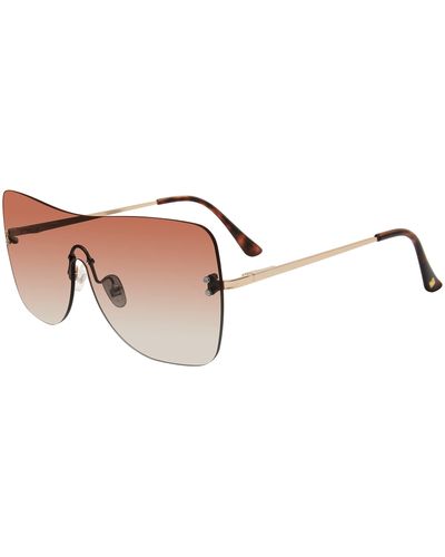 Steve Madden Female Sunglasses Style Bentley Shield - Black