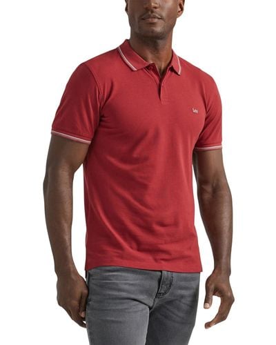 Lee Jeans Legendäres Poloshirt für - Rot