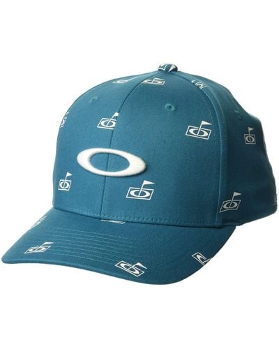 Oakley 's Flag Print Hat Baseball Cap - Blue