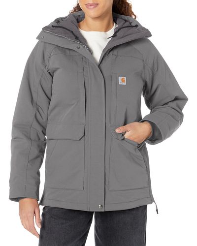 Carhartt S Super Duxtm Relaxed Fit Insulated Traditional Coat Outerwear - Gray