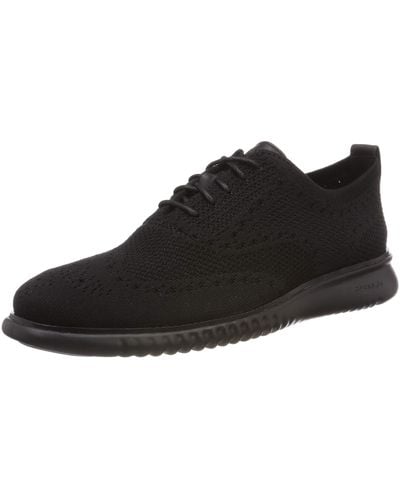 Cole Haan 2.zerøgrand Oxford Stretch-knit Sneakers - Black