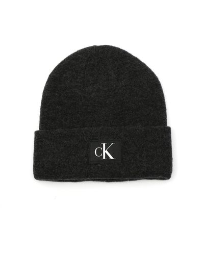 Calvin Klein Key Item Woven Ck Patch Cuff Hat - Black