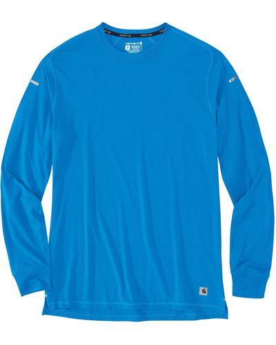 Carhartt Big & Tall Lwd Long-sleeve T-shirt - Blue