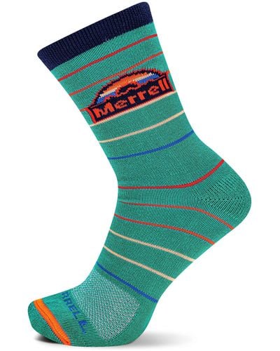 Merrell And Trailhead Cotton Crew Socks-1 Pair Pack- Soft And Durable Comfort - Green