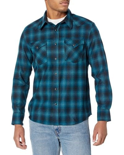 Pendleton Long Sleeve Classic-fit Canyon Shirt - Blue