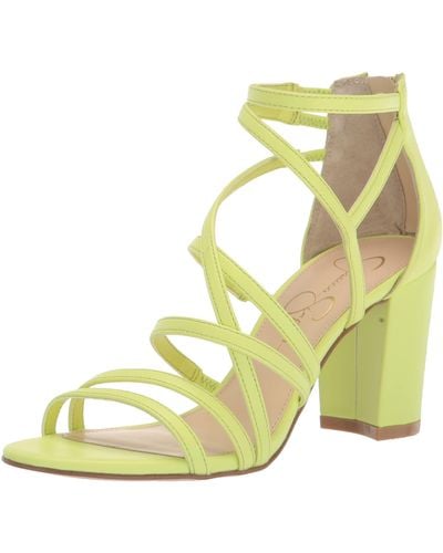Jessica Simpson Stassey Strappy Block Heel Sandal Heeled - Yellow