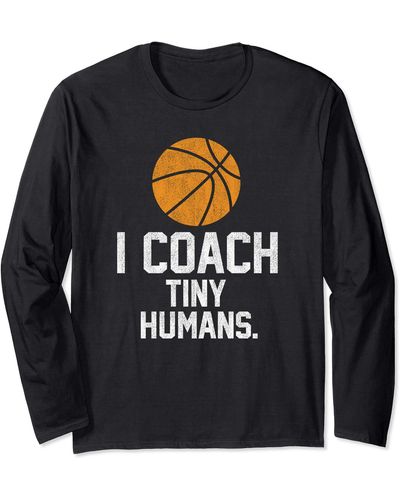 COACH Basketball Tiny Humans Sports Gift T-shirt - Black