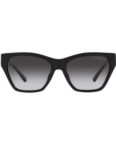 Emporio Armani Ea4203u Universal Fit Cat Eye Sunglasses - Black