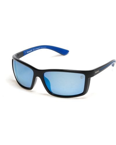 Skechers Timberland Tba9273 Polarized Rectangular Sunglasses - Black