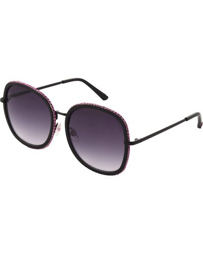 Betsey Johnson All The Trimmings Square Sunglasses - Purple