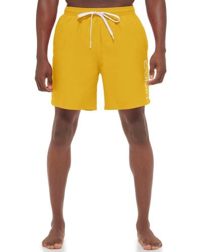 Calvin Klein Cb2vps13-gld-x-large Swim Trunks - Yellow
