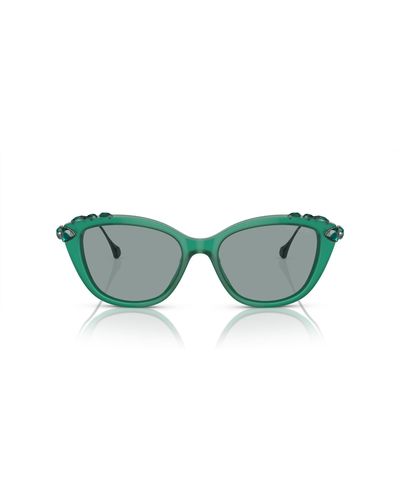 Swarovski Sk6010 Cat Eye Sunglasses - Green