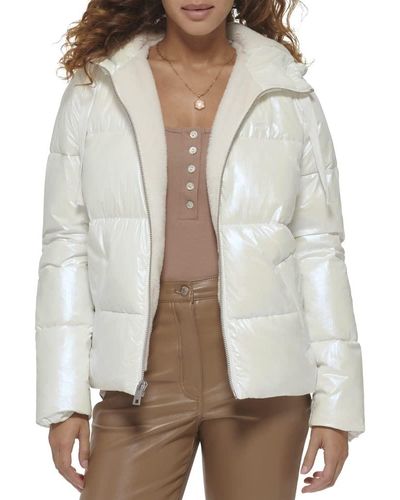 Levi's Molly Sherpa Lined Puffer Jacket - Natural